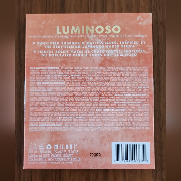 Milani Luminoso Palette - swatched only - Picture 2 of 5